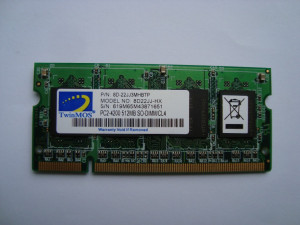 Памет за лаптоп DDR2 512MB PC2-4200 TwinMOS